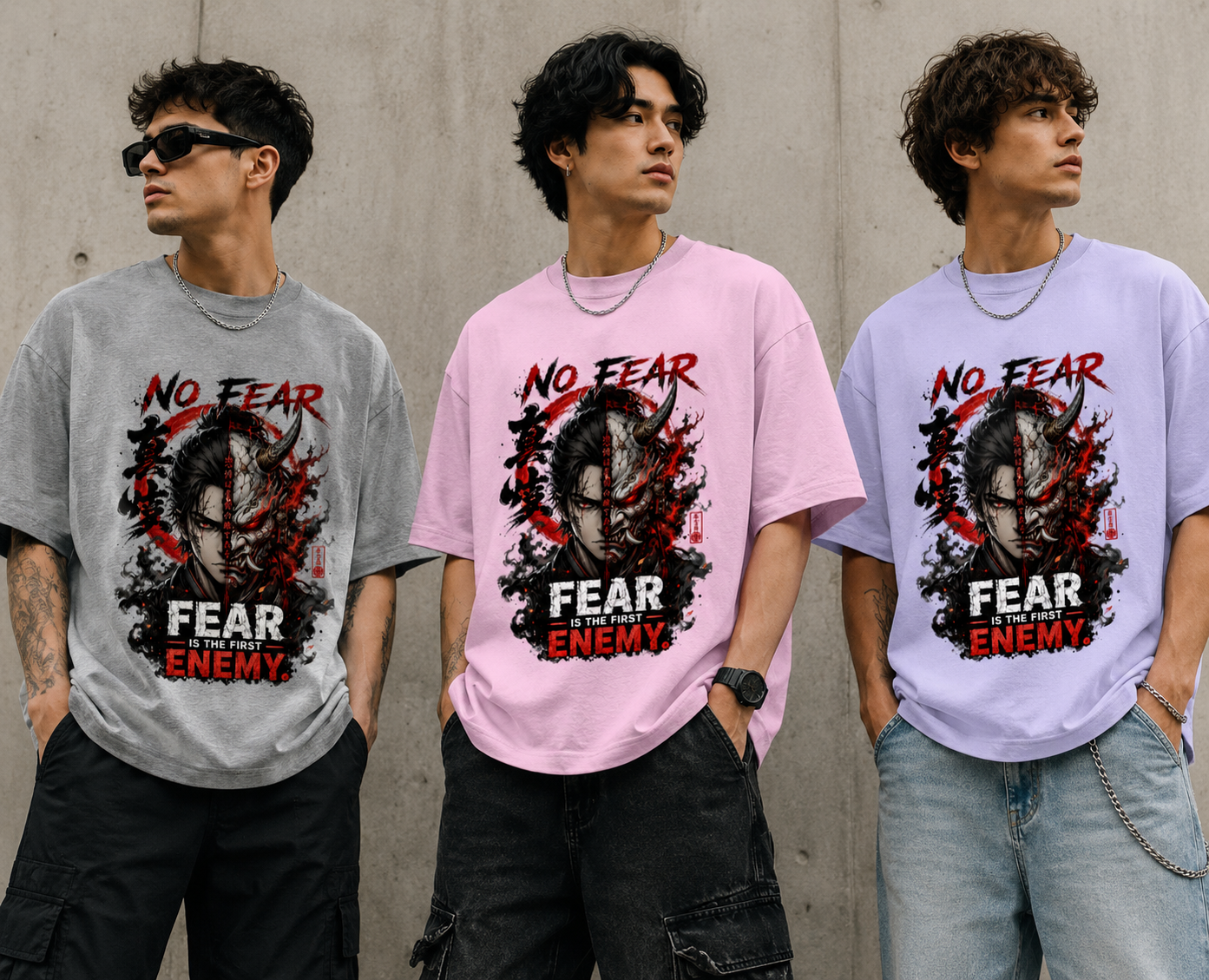 Fear Is The First Enemy – Unisex Oversized T-Shirt