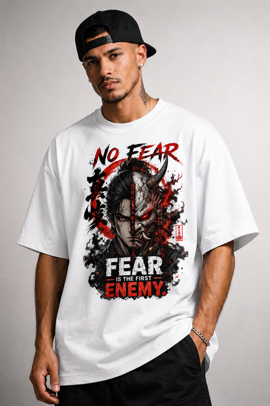 Fear Is The First Enemy – Unisex Oversized T-Shirt